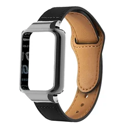 Leather Bracelet for Honor Band 9 Smartband Accessories for Honor band 9 Wrist Strap Belt for honor band 9 Metal Protective Case