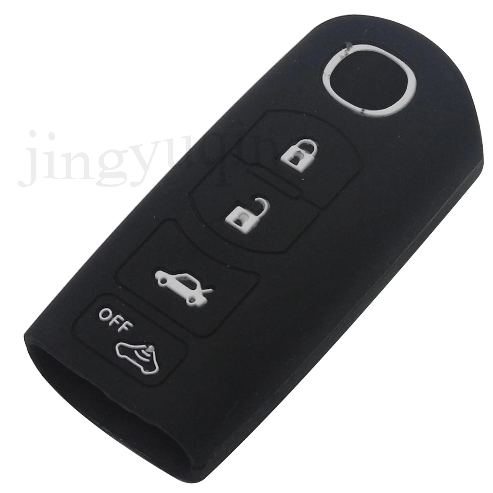 jingyuqin Silicone Rubber Car Key Cover Case For Mazda X-5 Summit M3 M6 Axela Atenza Remote Key Protecor 4Buttons