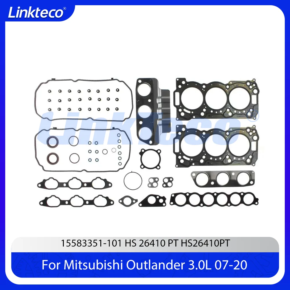 Engine Cylinder Head Full Gasket Set Fit 3.0 T L V6 24 Valves 6B31 For 07-20 MITSUBISHI OUTLANDER GT SE LS XLS ES 3.0L 3.0T