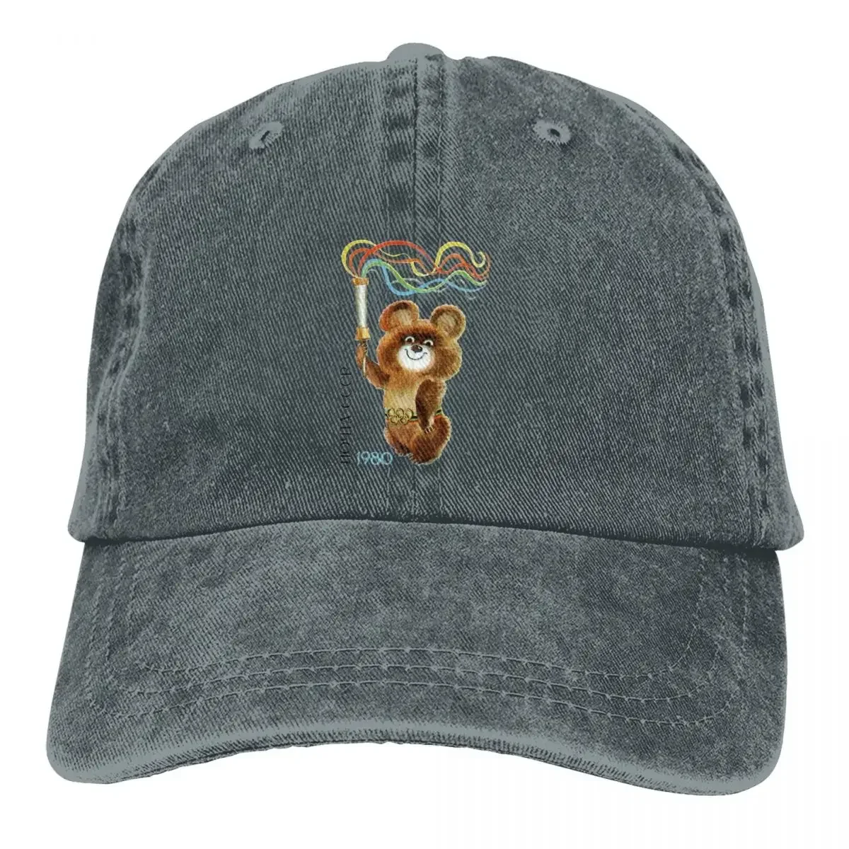 

Washed Men's Baseball Cap Misha The Bear Trucker Snapback Caps Dad Hat Galf Hats