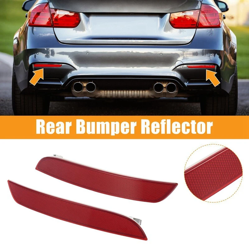 2Piece Bumper Reflector Strip Cover 63147182191 63147182192 Rear Replacement Parts For BMW 7 Series F02 740Li 750Li 760Li