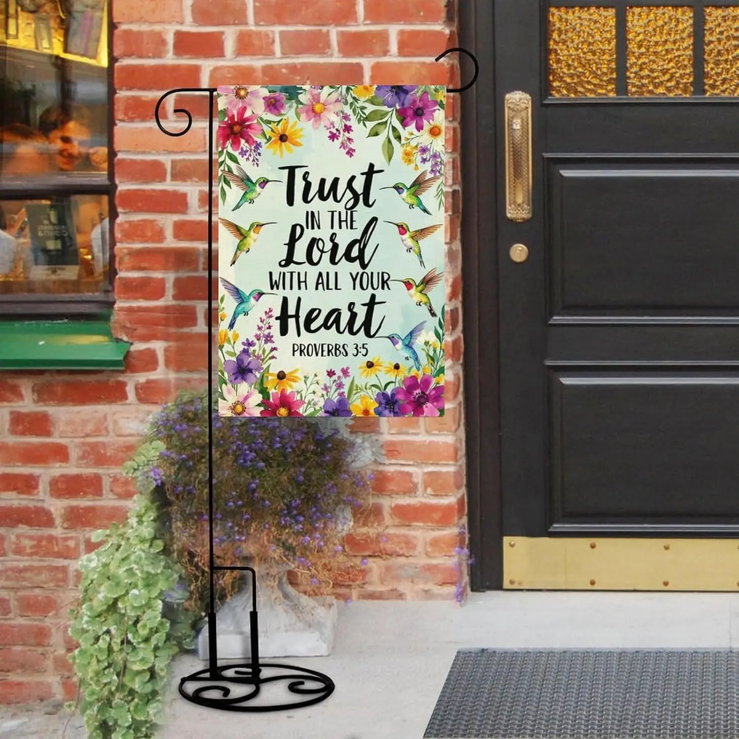 Trust in The Lord with All Your Heart Garden Flag 12 X 18 Inches, All-Season, Small Welcome Flag AAS