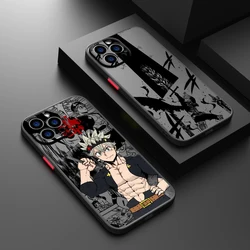 Black Clover Anime For Apple iPhone 15 14 13 12 Mini 11 XS XR X 8 7 Pro Max Plus TPU Frosted Translucent Phone Case