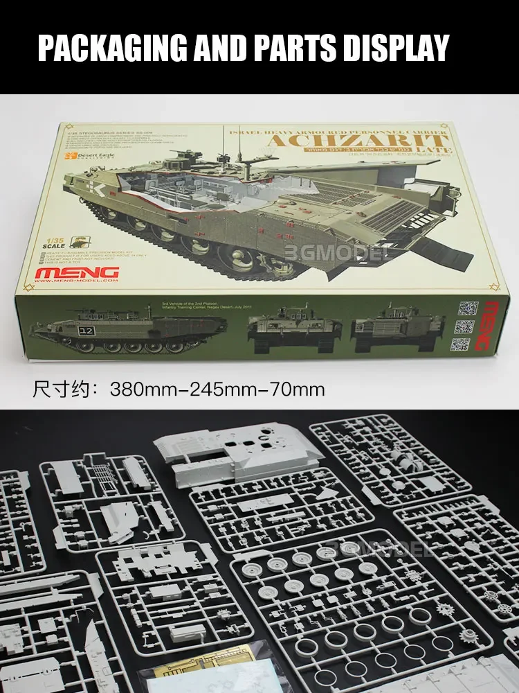 Meng Geassembleerde Modelkit SS-008 Israël Achzarit Zware Gepantserde Personendrager Late Productie 1/35