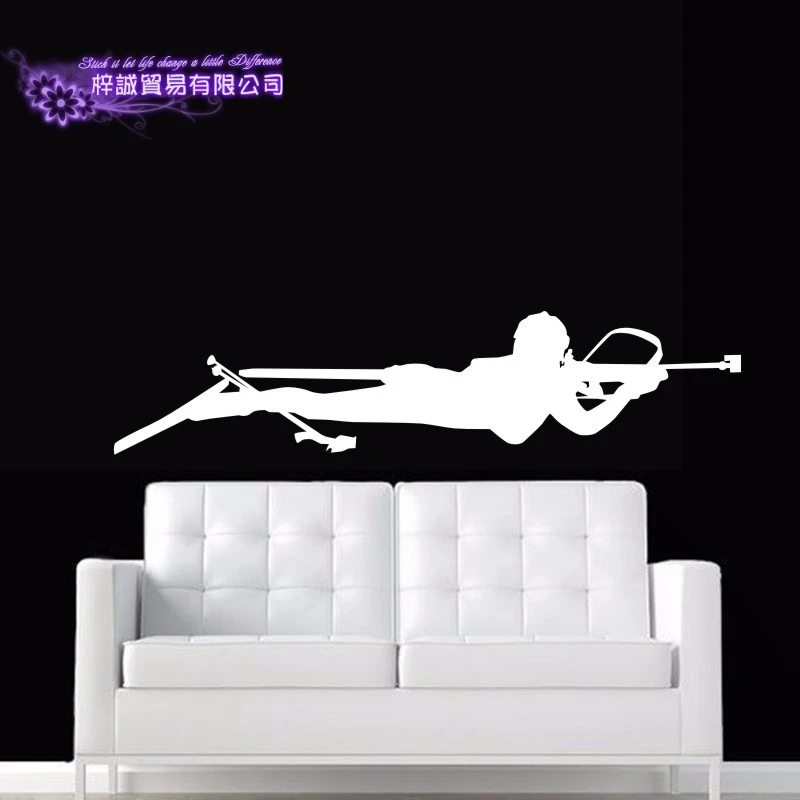 Biathlon Ski Wall Sticker Car Decal Skiing Posters Board Vinyl Pegatina Decor Mural