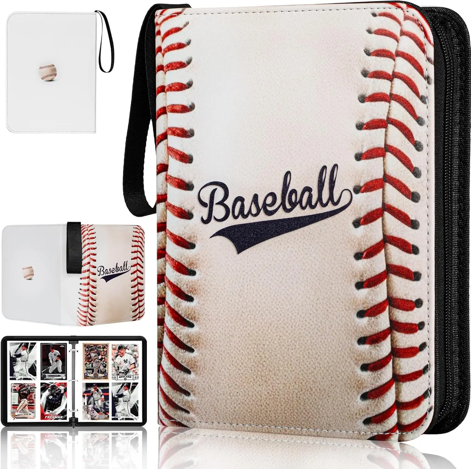 

Baseball Card Binder with 440 Pockets for Sports Trading Cards Storage Album Display Holder for Collectors Boys and Girls Gift