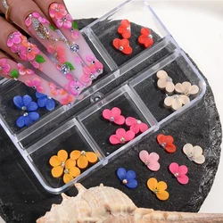 1box Acrylic Jewelry Handmade Flowers Kawaii Nail Art Charm Stickers 3D Acrylic Nail Decoration