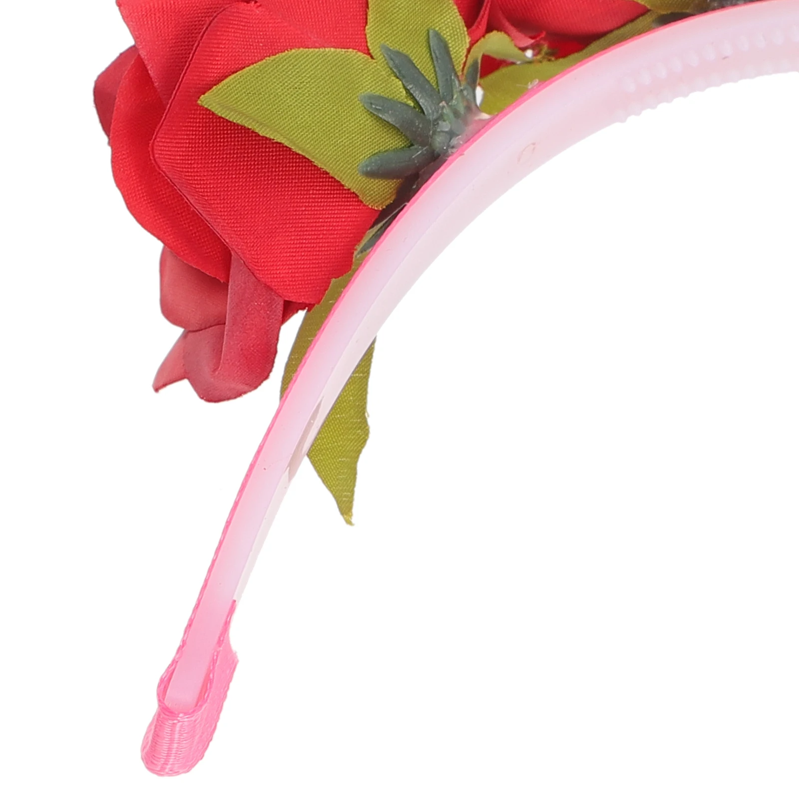 

2Pcs Valentine's Day Headb Rose Flower Artificial Bridal Headwear Fabric Fake Delicate Cloth Lightweight Romantic Party