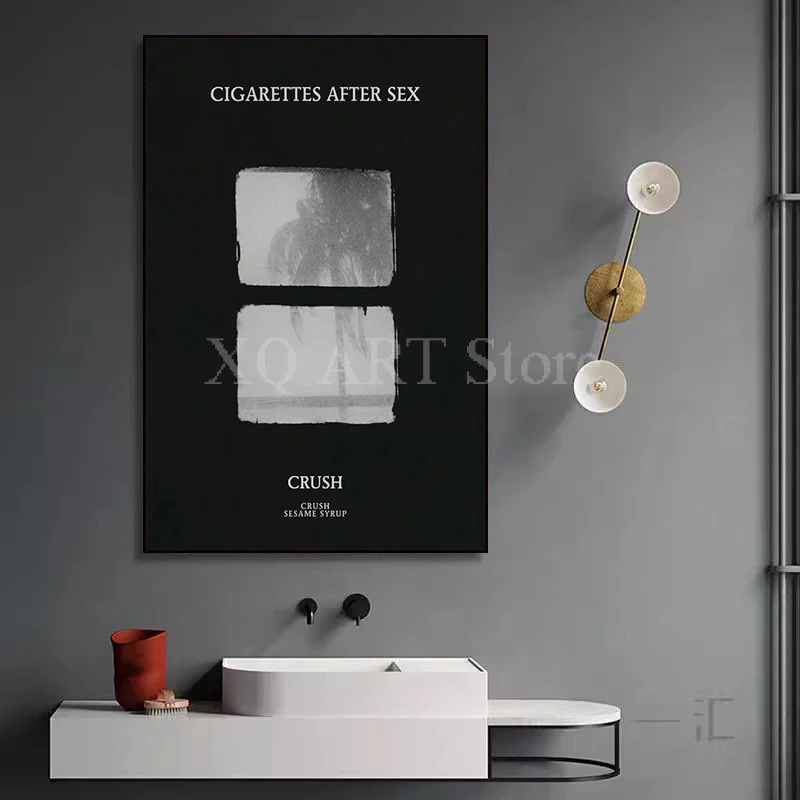 Modern Women Cigarettes After Sex Black Canvas Paintings Posters and Prints Wall Art Pictures for Living Room Decoration Cuadros