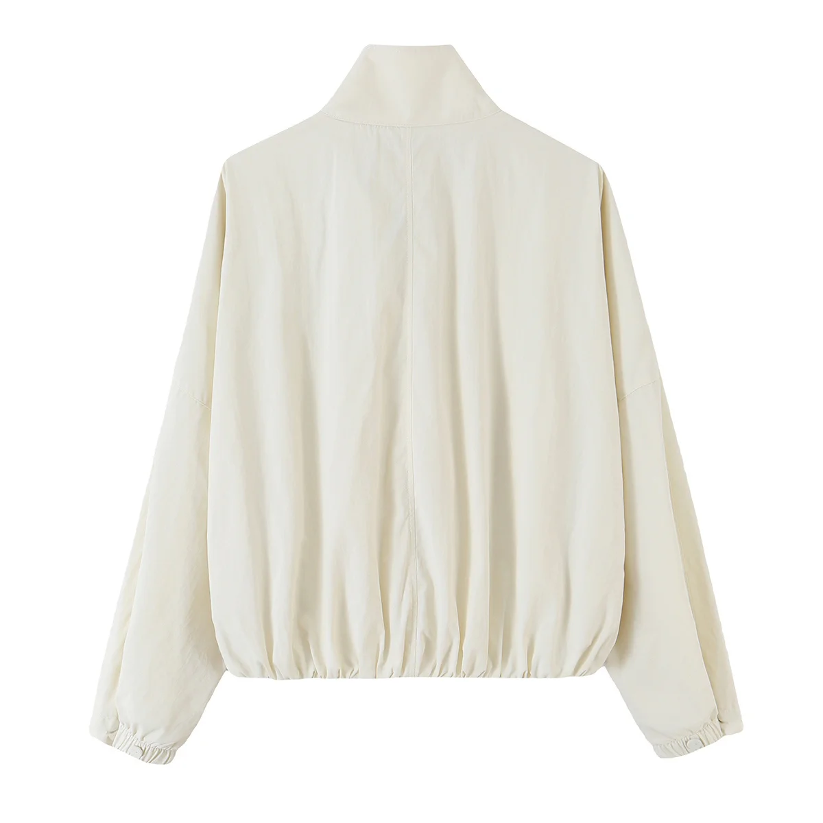 Damen Oversize Bomberjacke, Langarm, Kurz Geschnitten, Einreihig, mit Taschen, Lässige Streetwear-Jacke, Modischer Stehkragen – Detail 3