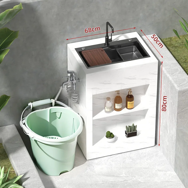 Washing table, mop pool, integrated cabinet, sink, vegetable basin, villa garden floor-to-ceiling terrace basin