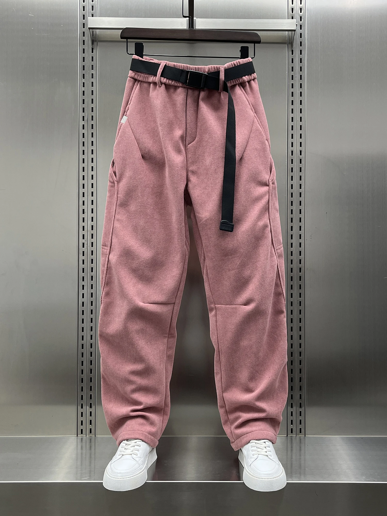 

Advanced Fce Lined Casual Pants Men's Slim Fit Belt Design Faionable Knife Comfortable All Season Warmth