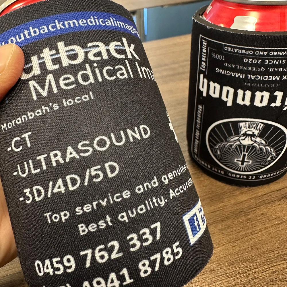 100pcs 5mm neoprene Stubby higher quality Custom design Logo insulating sleeve designed to keep drink cans and bottles cold