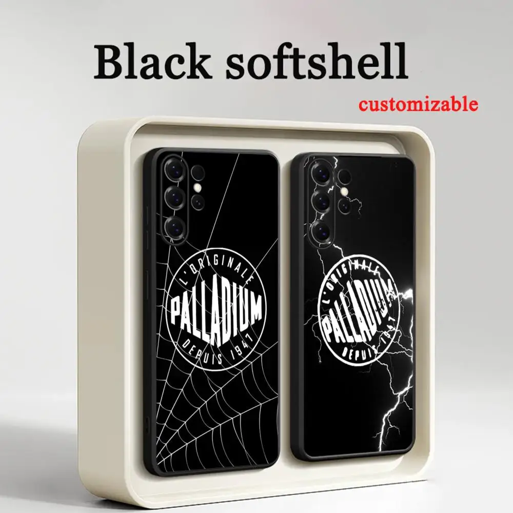 Fashion palla-dium pattern design  Phone Case For Samsung Galaxy S26 S25 S24 S23 S22 S21 Plus Ultra Note20 Soft Black