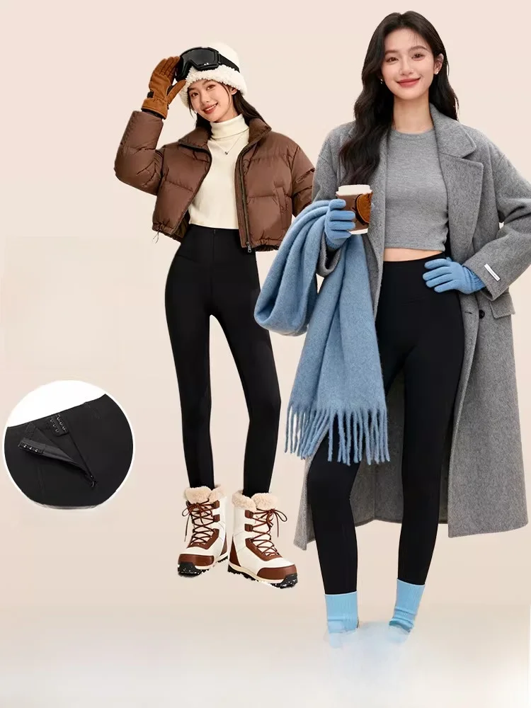 Realwill Spodnie do jogi z wysokim stanem, modelujące brzuch, ze skóry karłowatej, damskie spodnie wyszczuplające, warstwa bazowa, do noszenia przez cztery pory roku, podnoszące pośladki.