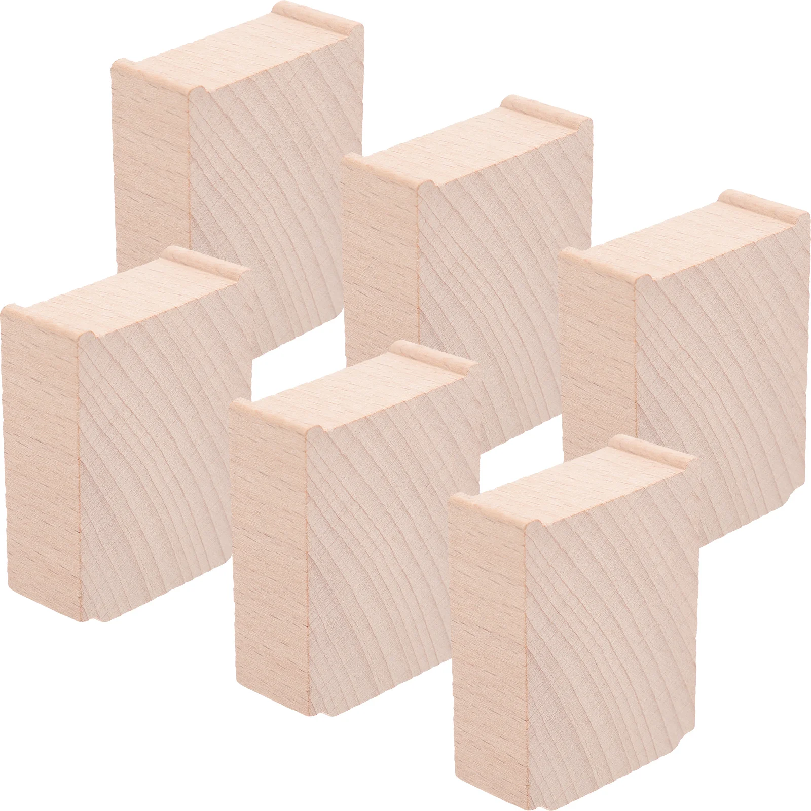 6pcs Toy Train Bridge Risers Wooden Level Bridge Support Wood Train Track Accessories wood train track pieces