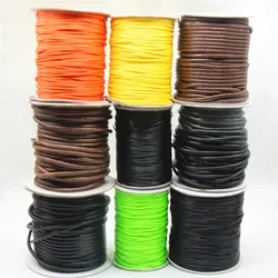 30color200yard1.5mm 5mm 4mm 3mm 2.5mm 2mm Korean waxed line Round Cord Necklace Rope Leather Thread Jewelry Making Accessories
