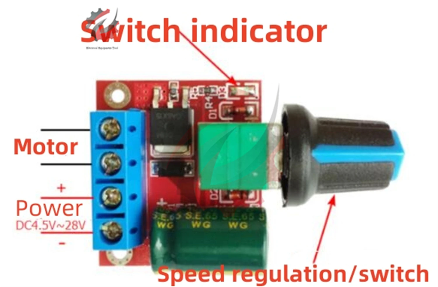 Mini DC 4.5V-35V 0-5A 90W PWM DC Motor Speed Controller Module Adjustable Speed Regulator Control Governor Board Switch 12V 24V