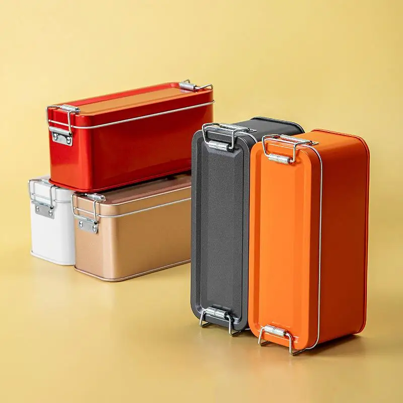 High Quality Metal Rectangular Iron Box With Lid Storage Box Cake Packaging Box