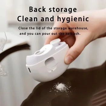 Elektrischer automatischer Nagelknipser mit leichtem Fingernagelschneider und Polierer, wiederaufladbarer USB-Sicherheits-Fingernagelschneider für Babys