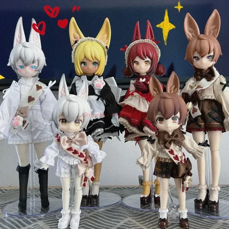 

Оригинальная Ufdoll Mini Tea Series 1/6, ограниченная подвижная кукла Bjd, серия лифта, украшение, фигурка, настольная модель, игрушки