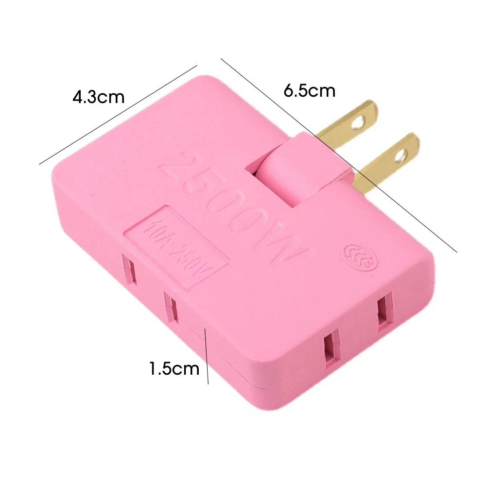 3 In 1 US Plug Multifunction 180 Degree Rotatable Power Plug Socket Adapter Converter Multi-plug Foldable Charger Plug Adapters