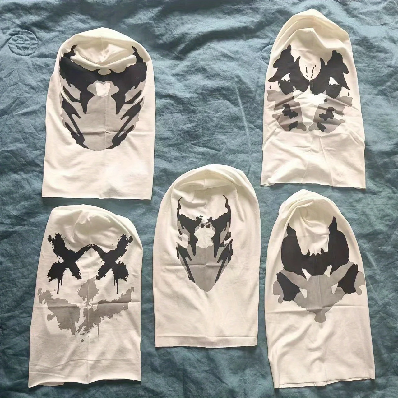 Máscara de halloweenorschach inkblot watchmen cosplay traje páscoa carnaval festa vestir-se máscara de terror decoração prop acessórios