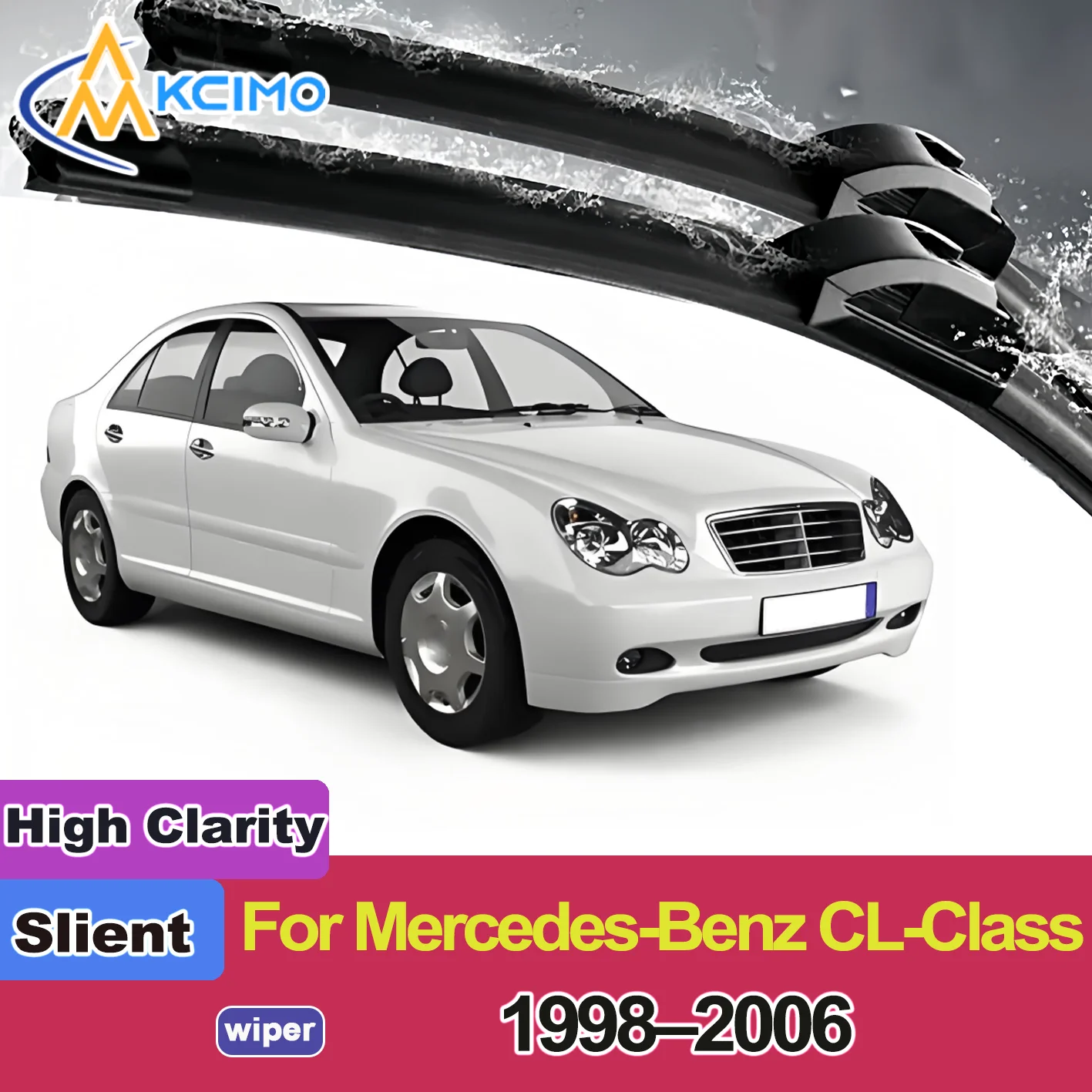 

2PCS New Wiper Blades for Mercedes-Benz CL-Class W203 (Saloon) S203 (Wagon) CL203 (Coupé) 1998-2006 Front Windshield Accessories