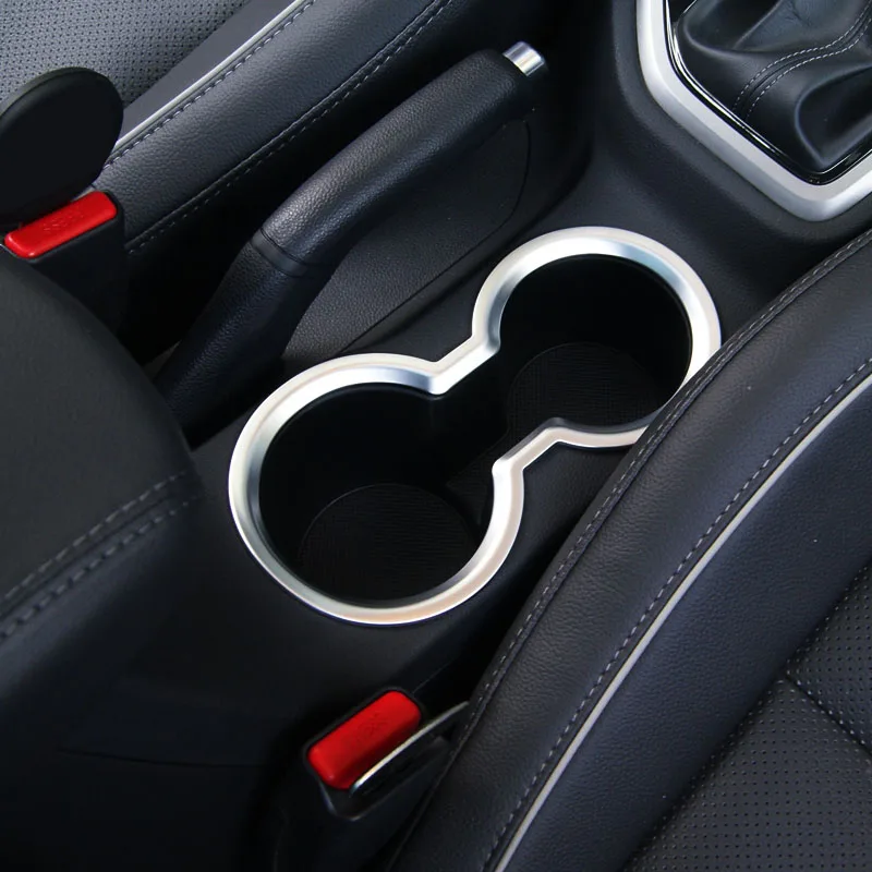 For Hyundai Creta Ix25 2015 2016-2019 Chrome Cup Drink Holder Cover Center Console Gear Trim Surround Frame Molding Garnish Matt
