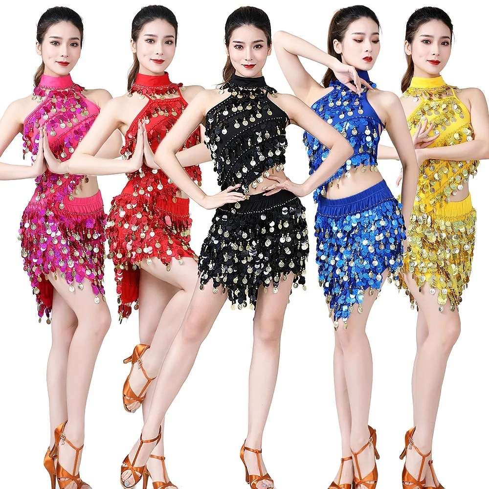 

New Sexy Women's Sequin Coin Fringe Clubwear Night club Dance Show costumes