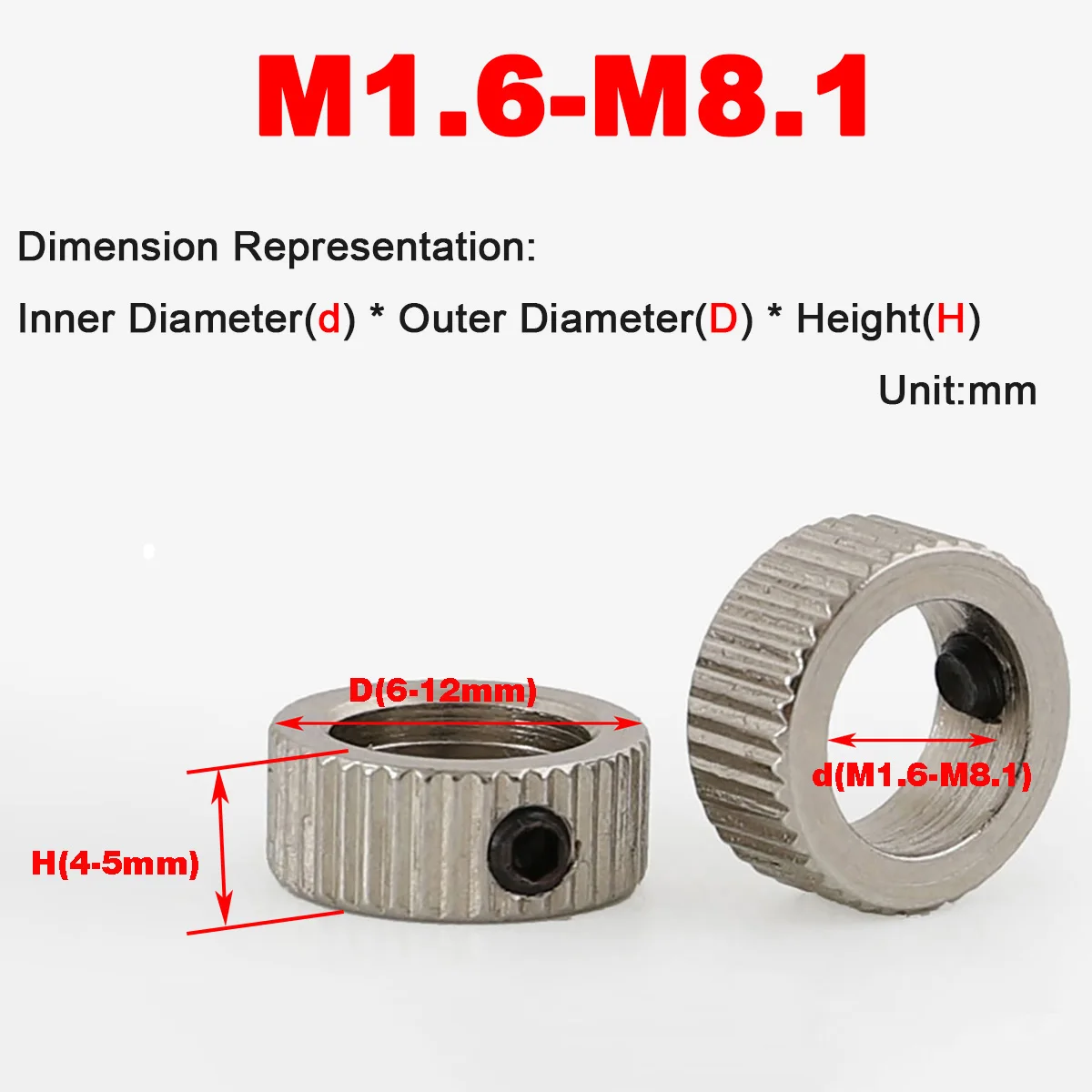 Steel Shaft Sleeve Limit Ring Positioning Stop Ring Inner Diameter 1.6/2/2.5/3/4/5/6/8mm