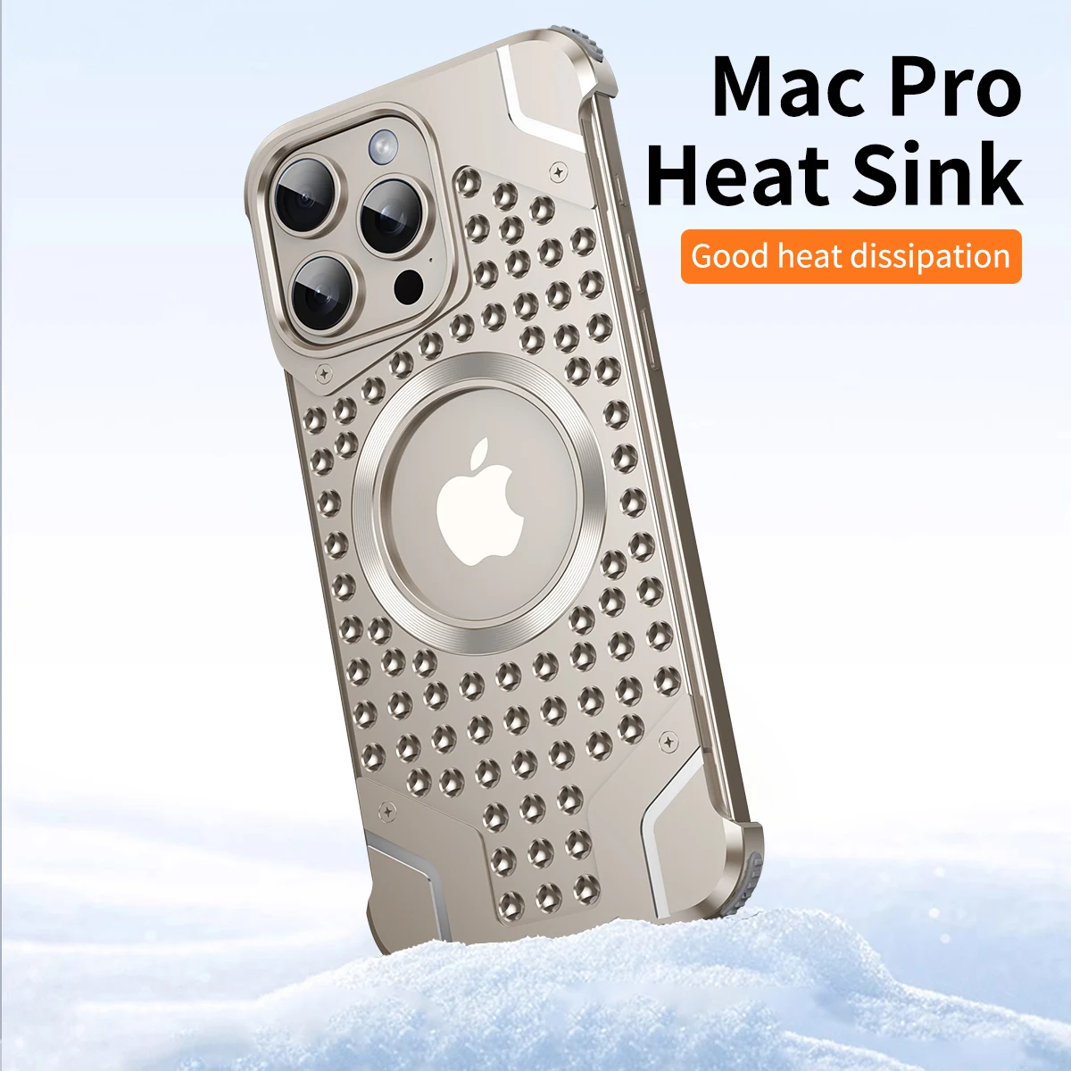 Aluminium Metal Phone Case For iPhone 13 14 15 16 Pro Max Hollow out Heat Dissipation Bumper Wireless Charging Anti Fall Cases
