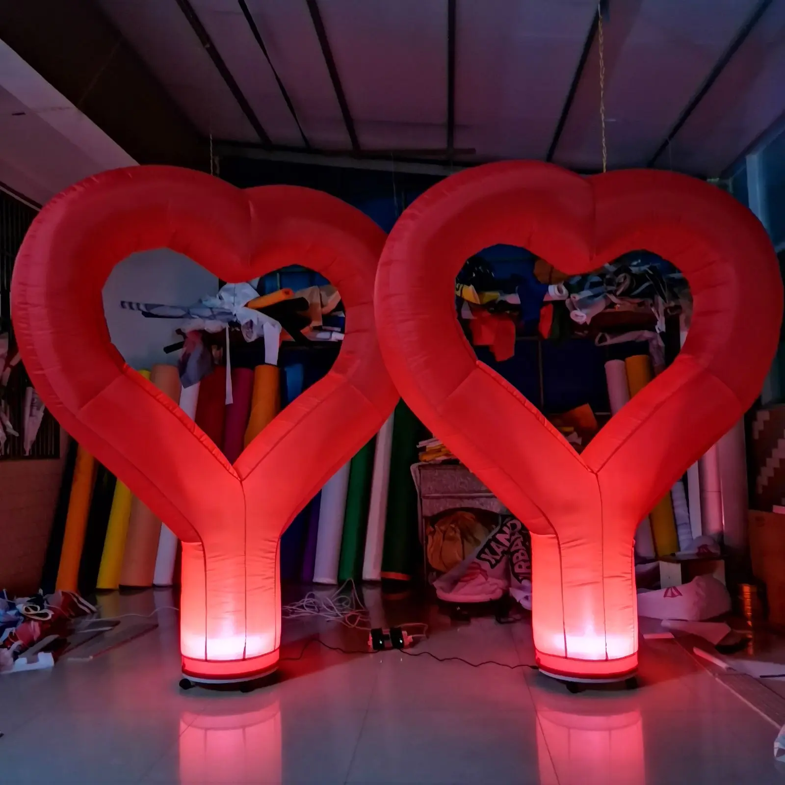 Inflatable Red Heart With Lights For Valentine's Day/Party Decoration Made By Ace Air Art