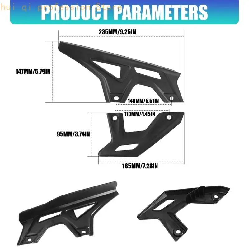 Elektro-Dirt-Bike-Antriebsschutz-Set, schwarze obere und untere Abdeckungen H8WE – Detail 6