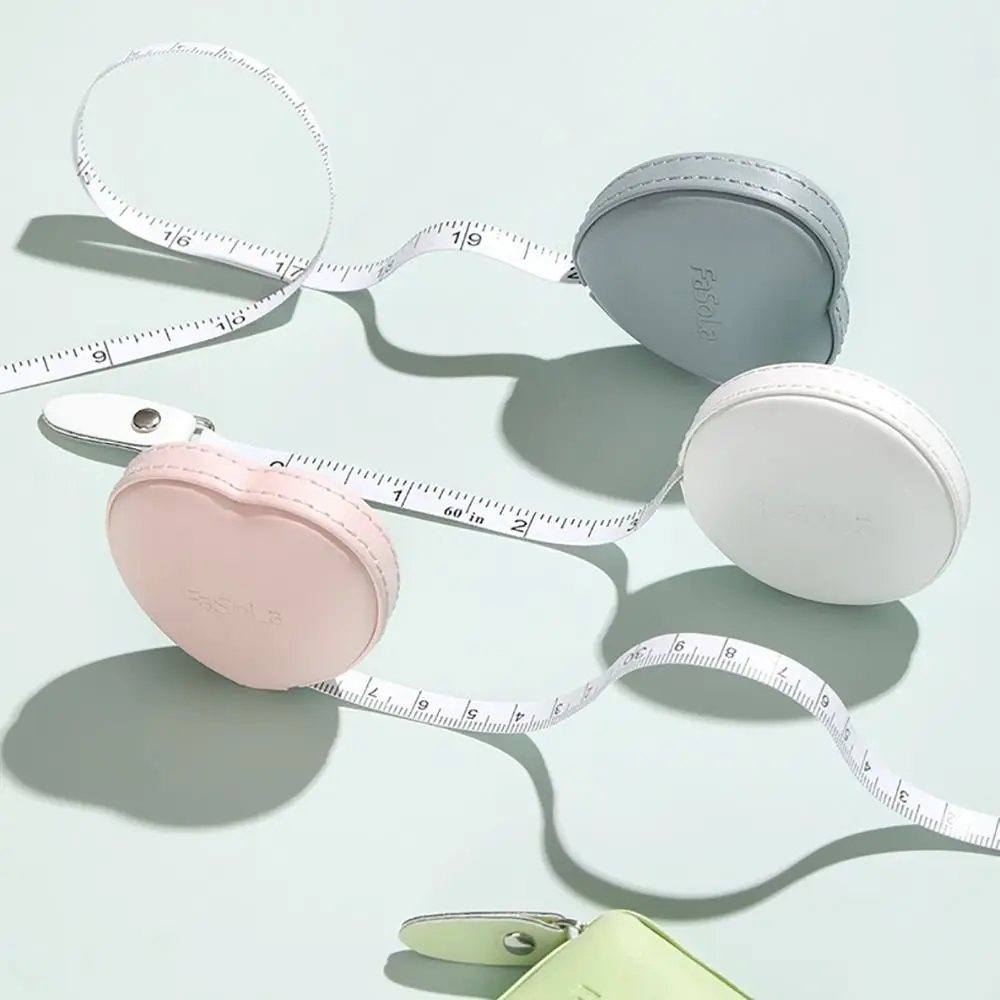 Portable PU Square Tape Measure Body Measuring Tools Mini Push Button Measuring Tape Multifunctional Retractable Tape