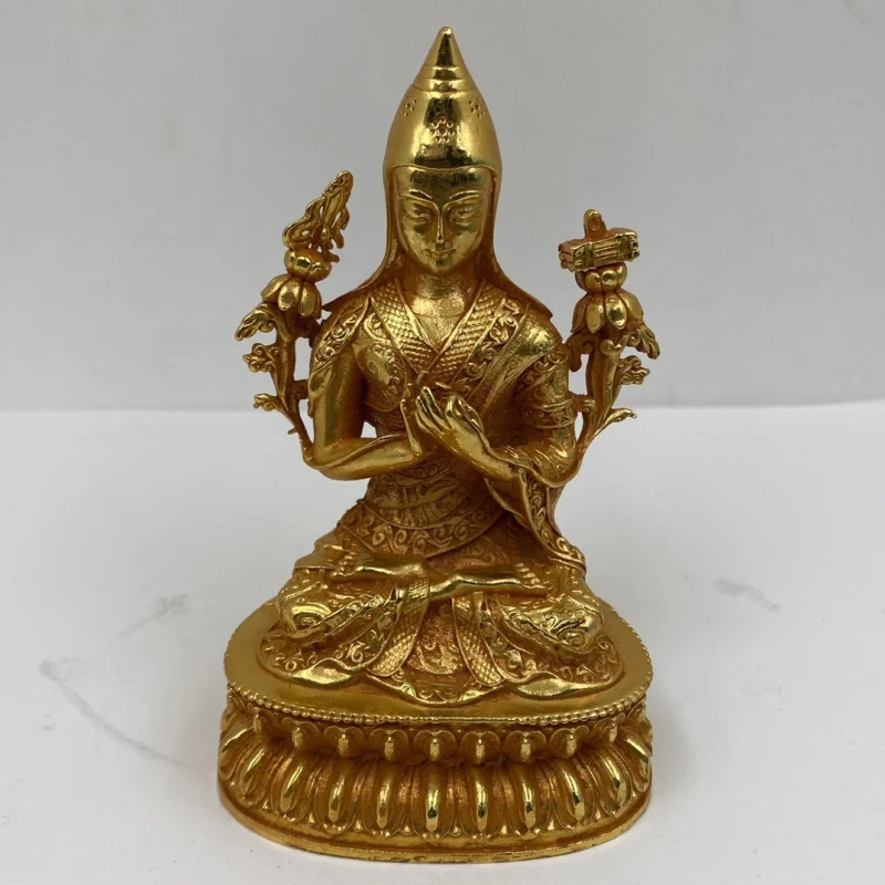 Four-Armed Guanyin Figurine, Tibetan Statue, Living Room Home Desktop Decoration, Small Ornament, Alloy Buddha Stat