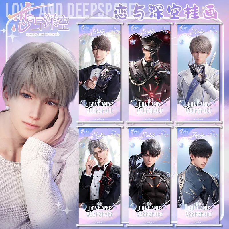 Fashion Game Love and Deepspace Figure Poster Hanging Scroll Xavier Zayne Rafayel Ralayo Sylus Caleb Wall Painting Birthday Gift