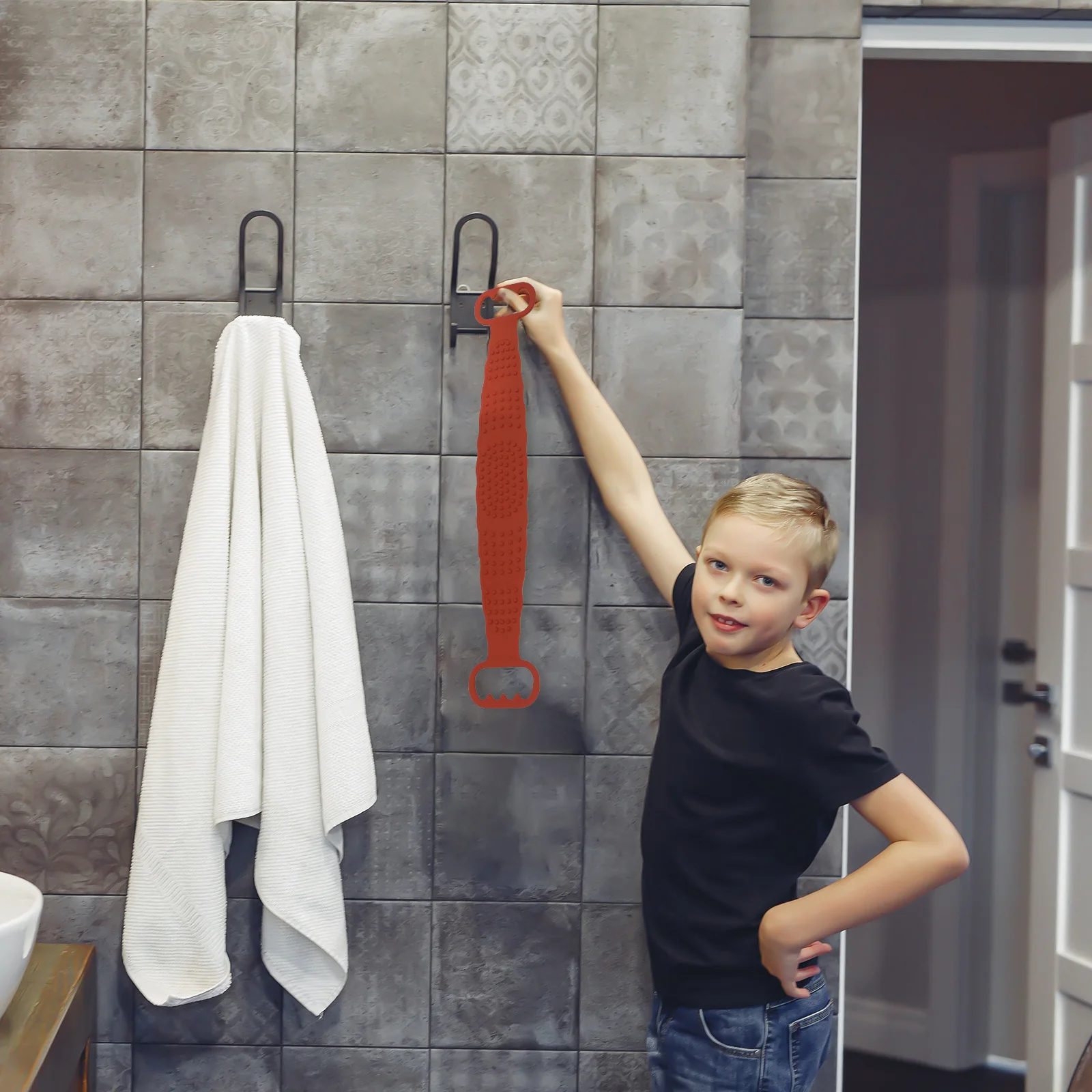 

Silicone Bath Brush For Exfoliating Shower Scrubbing Body Massage Skin Care Back Scrubber Spa Cleansing Tool