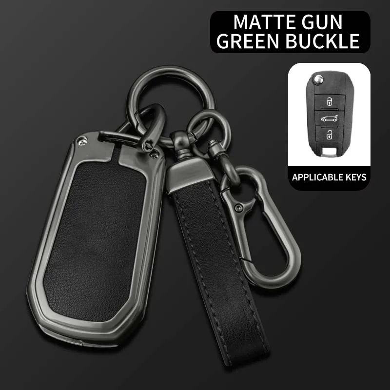 

Zinc Alloy Car Remote Key Case Shell Cover Protection Fob For Peugeot C6 508 C5 C3 208 308 408 508 2008 3008 Keychain Accessory