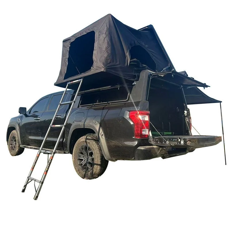 9 Pickup truck trunk modification simple camel RV set with hidden tent high cover