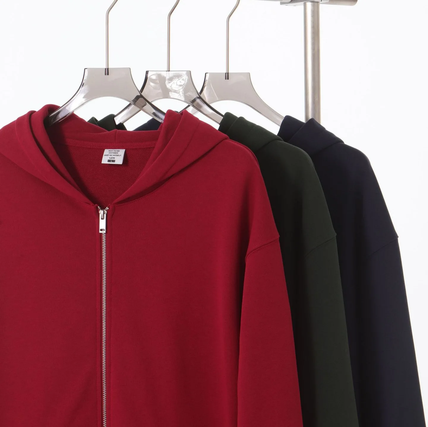 

Модная брендовая мужская толстовка-худи с широкими петлями на плечах, на двойной молнии, на раннюю осень, в земляных тонах, повседневная одежда