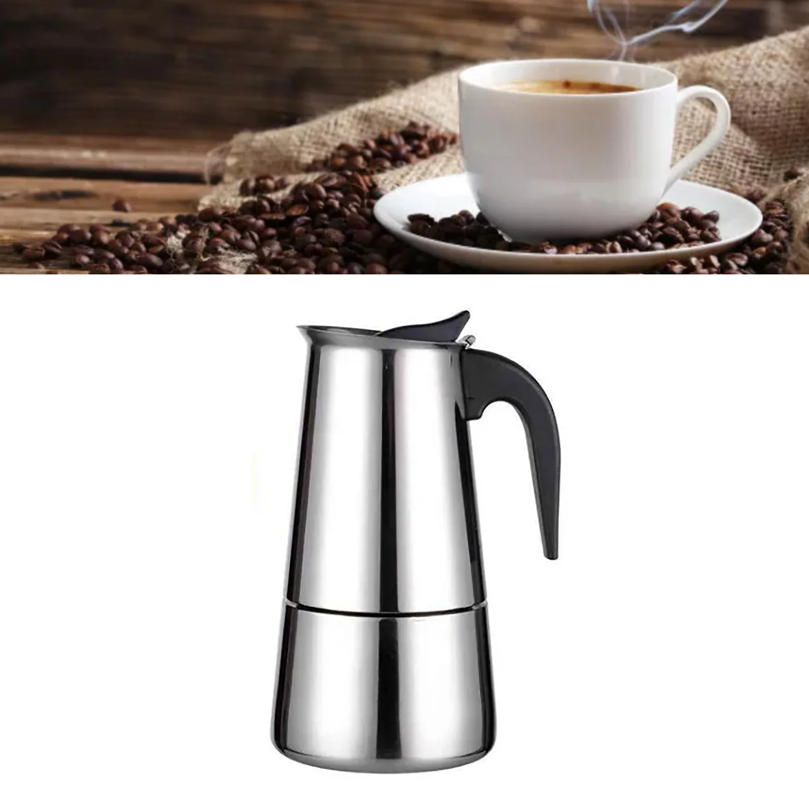 100ML Stainless Steel Coffee Maker Moka Pot Insulated Thermal Coffee Pot for Hand Brewed Coffee Coffee Maker Moka Pot Coffee Pot