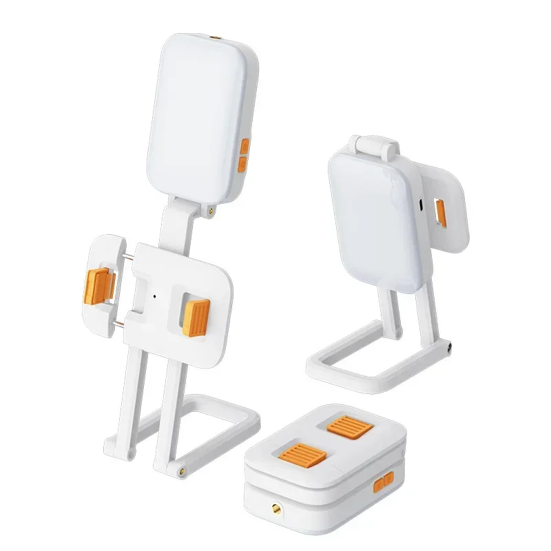 RGB Fill Light Desktop Integrated Folding Phone Stand Live Three Color Beauty Outdoor LED Pocket Light