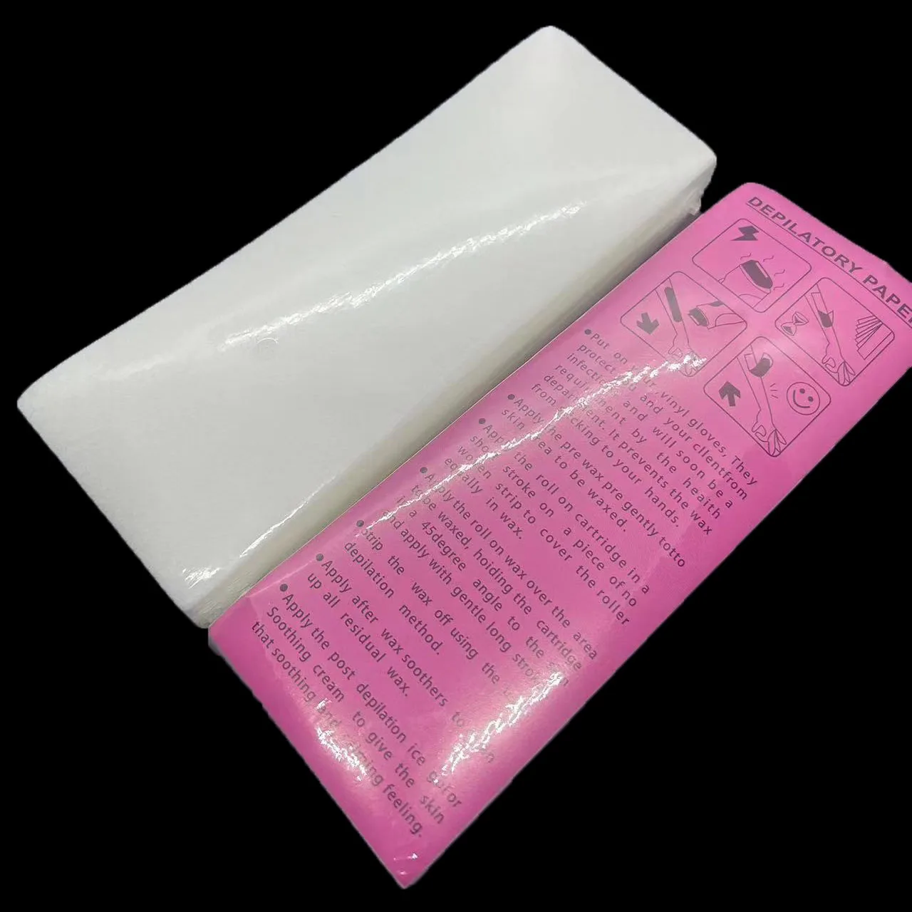 Hot 100pcs Cotton  hair removal wax strip hair removal paper  hair-removing waxy paper