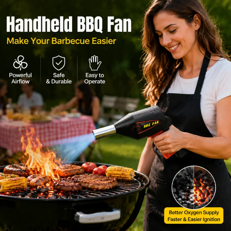 Outdoor Camping Show - BBQ Air Blower Ventilator Portable Picnic