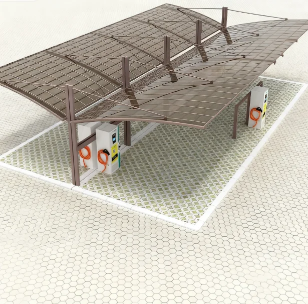 European Style S-Shaped Aluminum Carport - Villa Outdoor Parking Shed for Bicycle Electric Bike