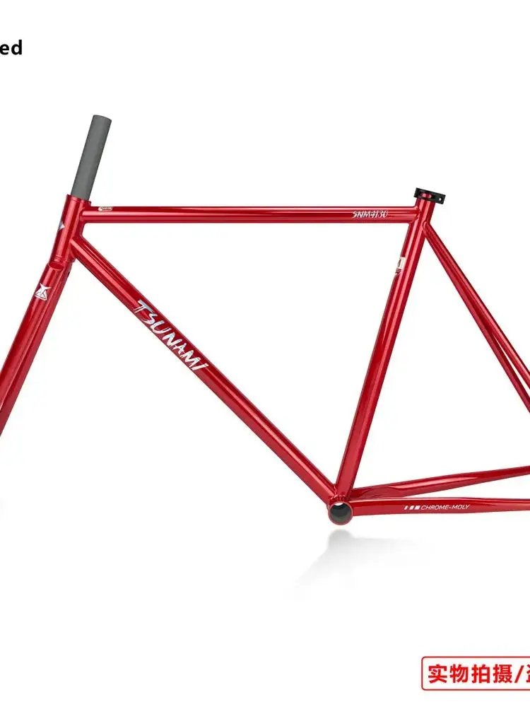 AliExpress NONE TSUNAMI SNM4130 700C Fixed Gear Bicycle Frameset 50/52/55cm Chromoly Steel Racing Track Fixie Bicycle Frame Single Speed Frame