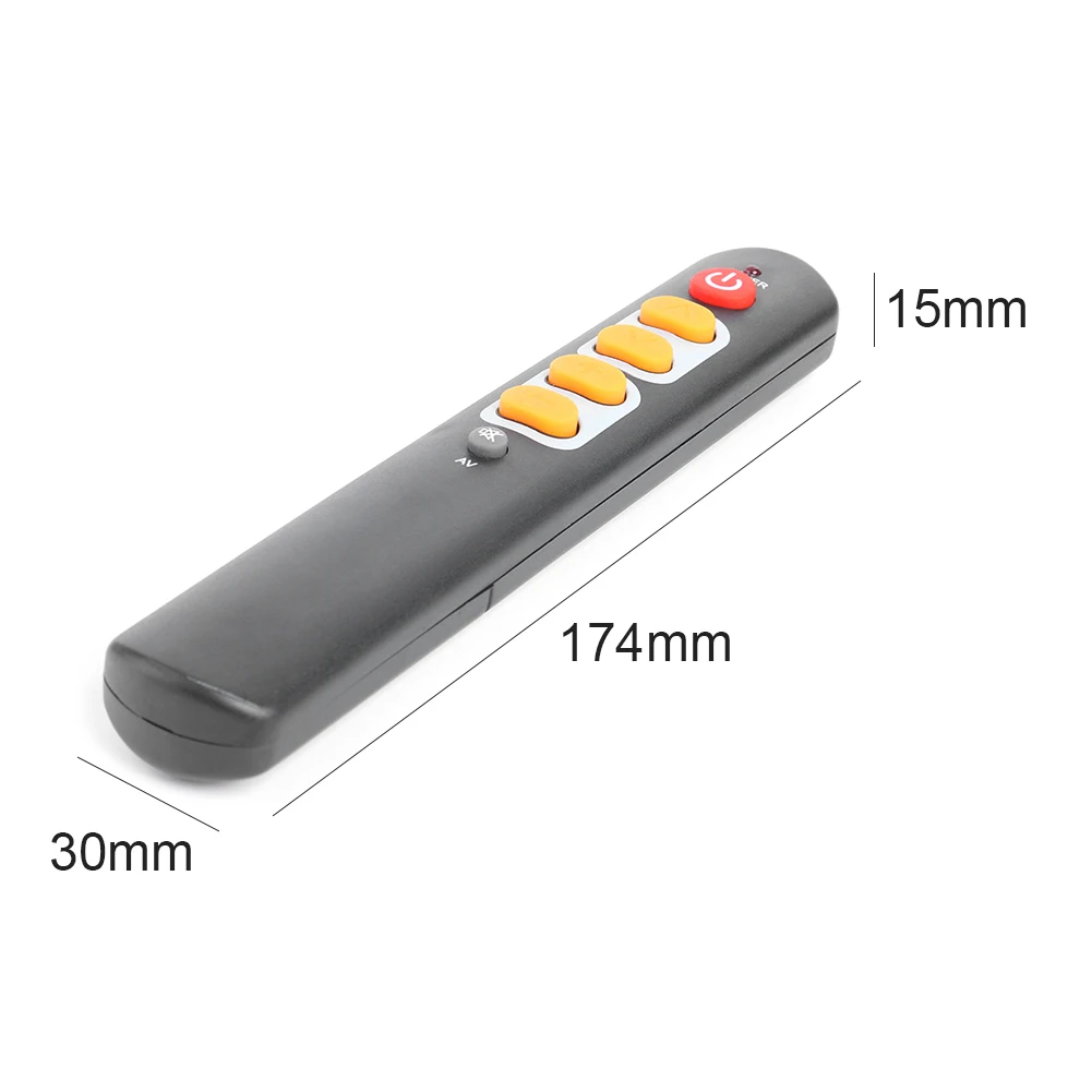 6 Yellow Buttons Learning Remote Copy from IR Remote for TV Box STB DVD DVB VCR