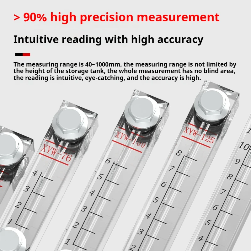 XYW150 Acrylic Hydraulic Oil Tank Level Gauge Water Level Gauge Ruler Sight Gauge Liquid Level Indicator Industrial Machinery