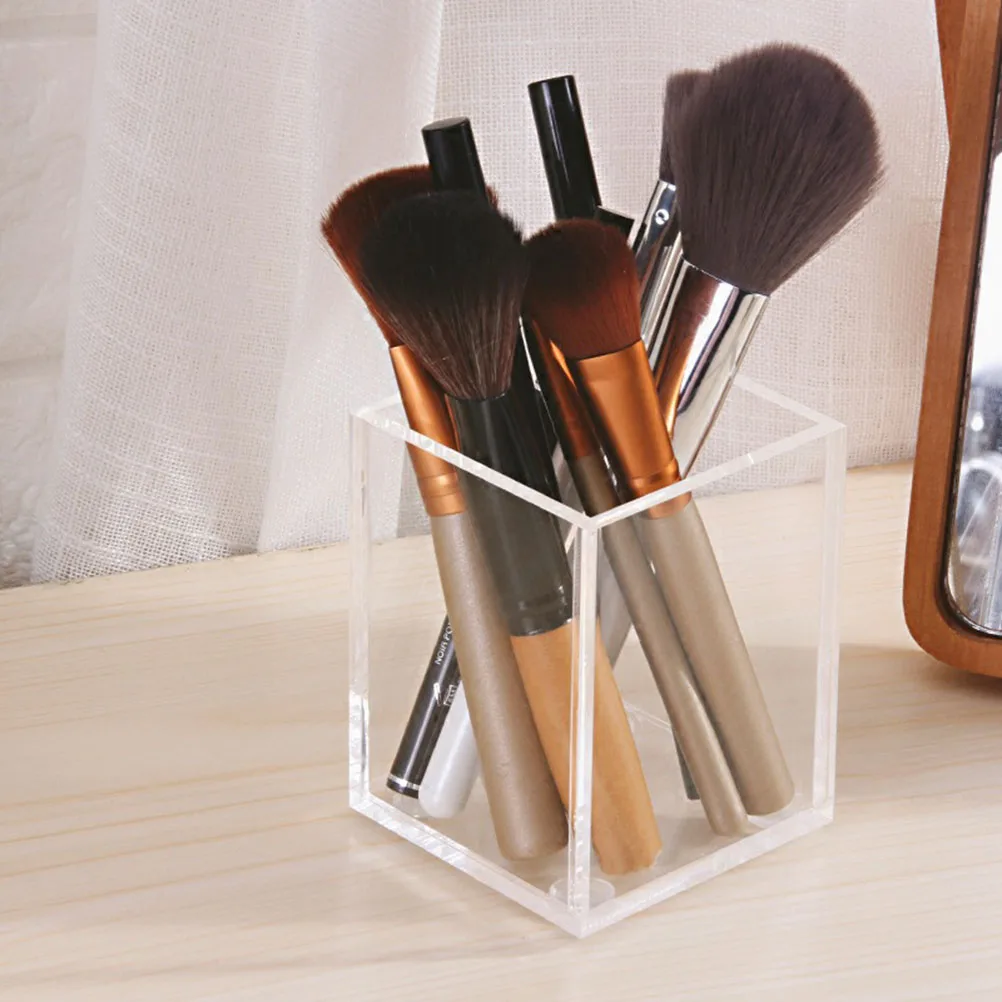 

Acrylic Makeup Desk Desk Desktop Pen Holder ganizer ganizer Pen Pencil Storage Box Lightweight Portable